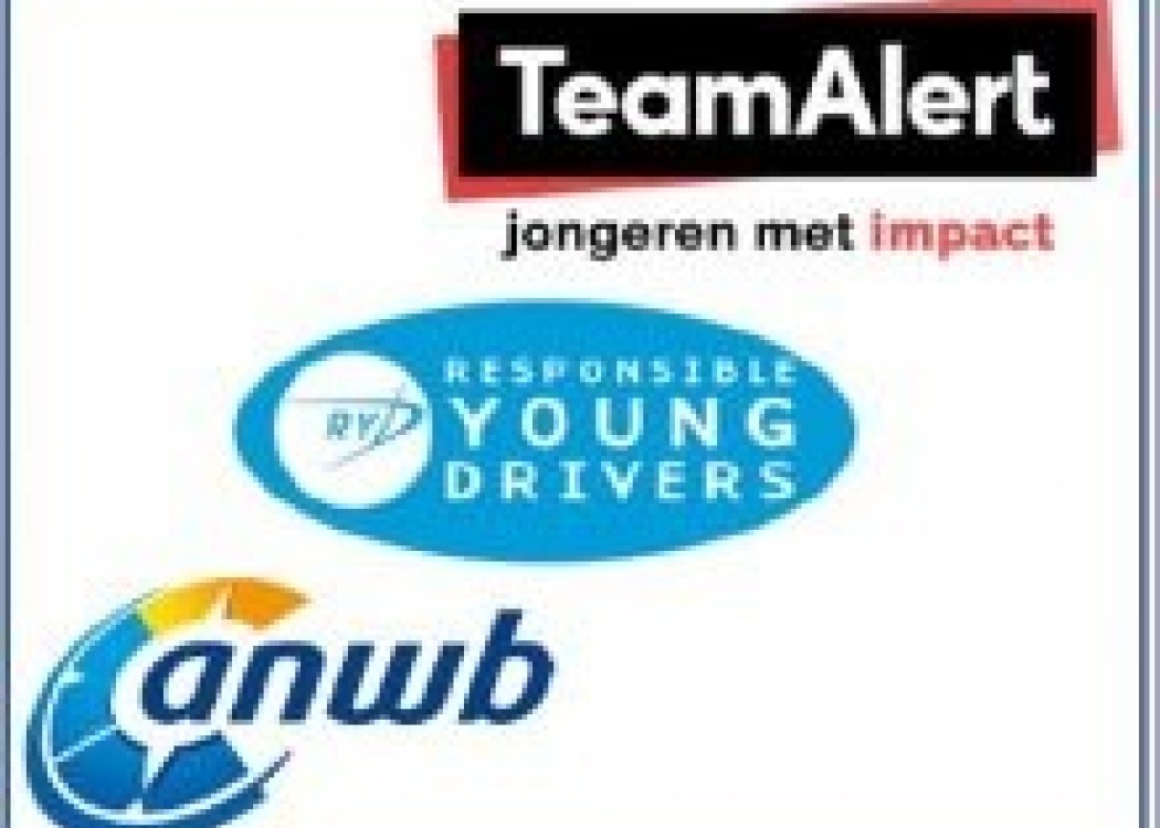 Logo's anwb team alert en responsable young drivers